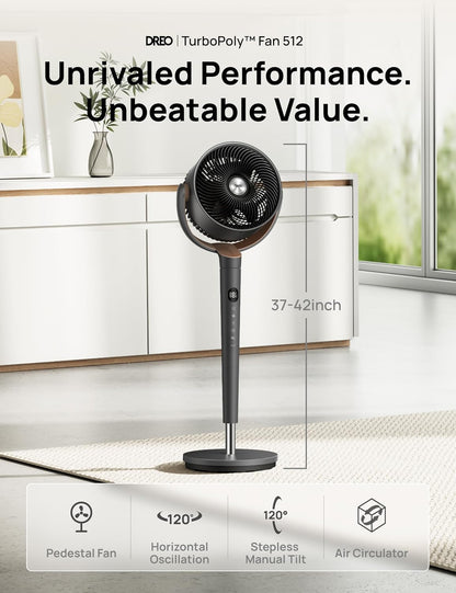 Oscillating Tower Standing Fan for Bedroom