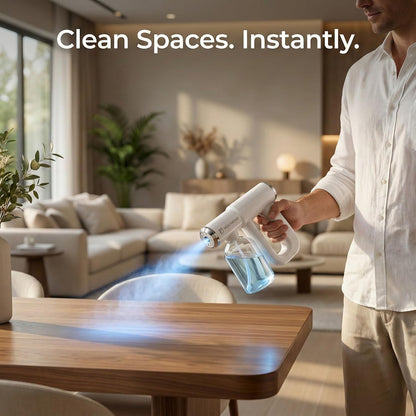 Professional Disinfectant Fogger Machine – Rechargeable ULV Nano Steam Sanitizer Sprayer with Blue Light V2