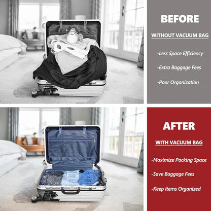 Travel Compression Vacuum Bags with Pump Combo