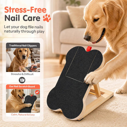 Dog Nail Scratch Board with Treat Dispenser