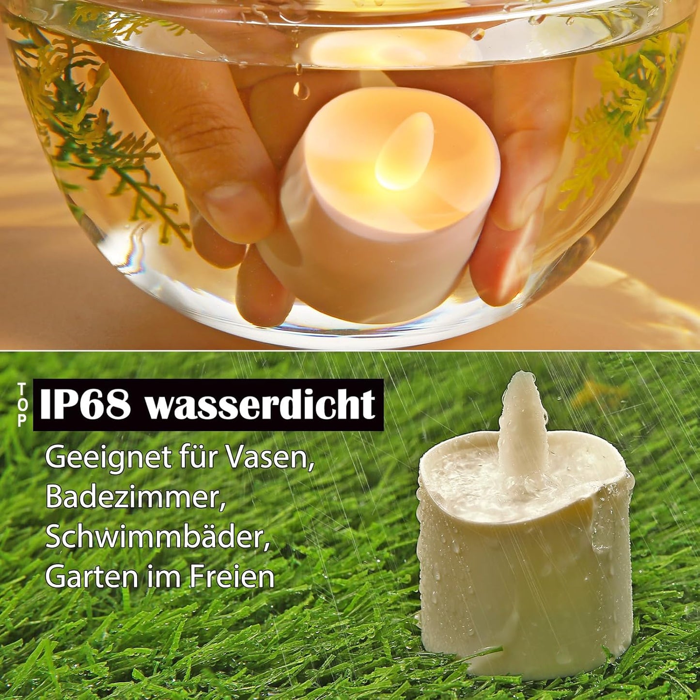 GlowDock™ Rechargeable Waterproof LED Tea Lights