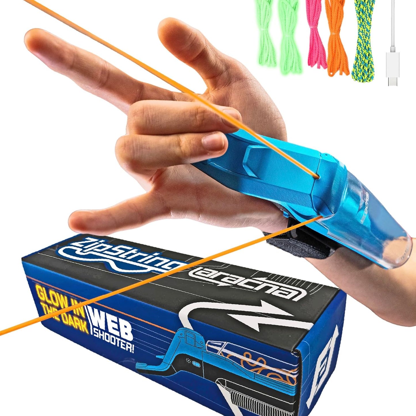 Zip String Aracna Glow-in-the-Dark Web Shooter Toy