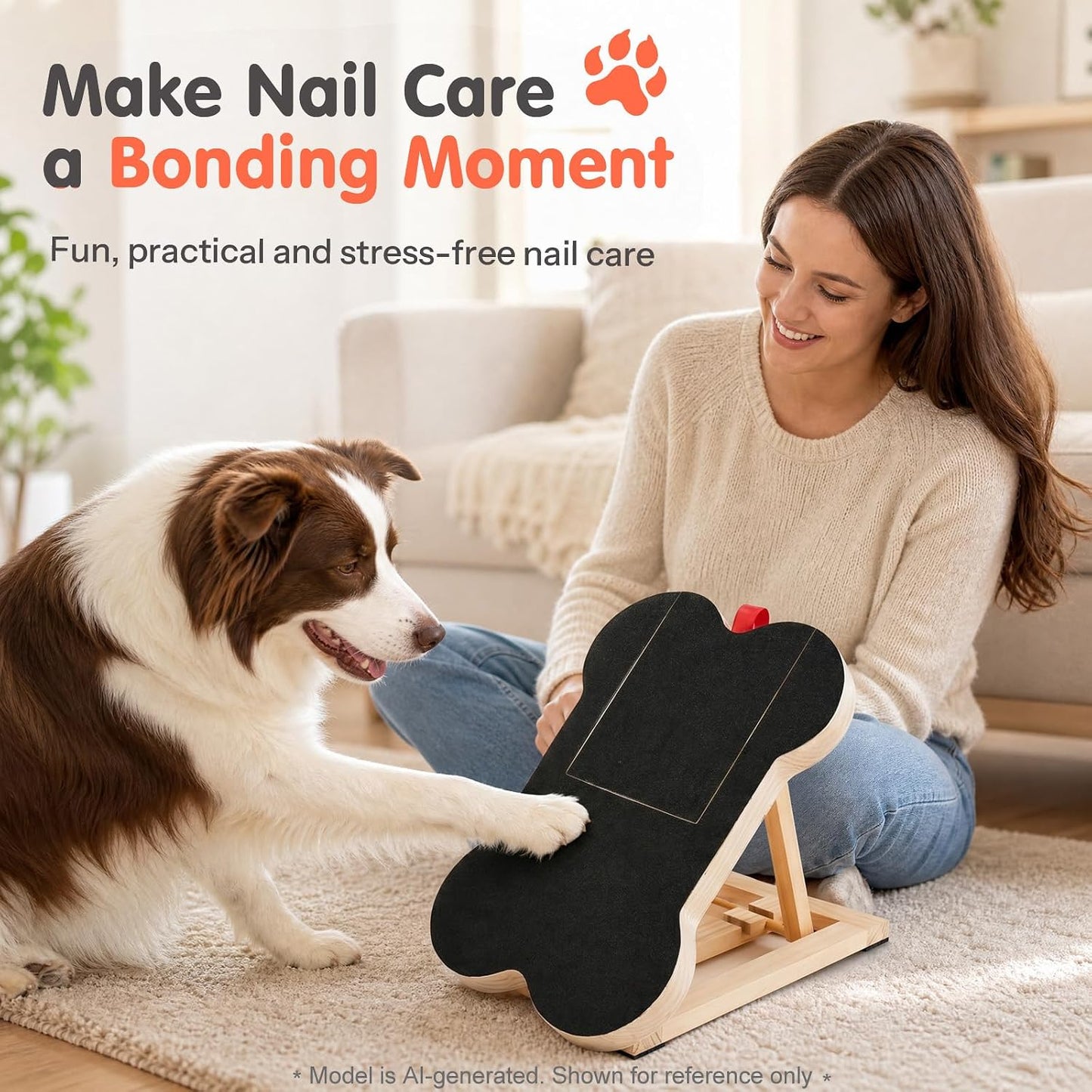 Dog Nail Scratch Board with Treat Dispenser