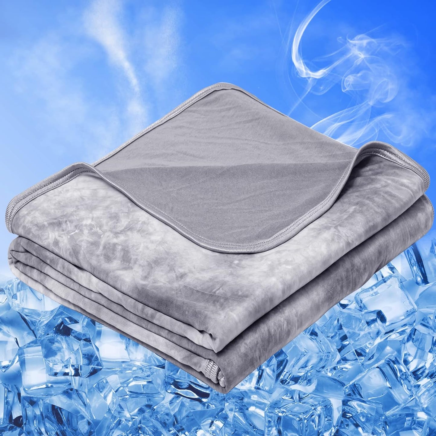 inhand Cooling Blanket Queen Size (90"x90"), Cooling Blankets for Hot Sleepers