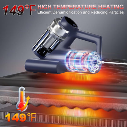 Mattress Vacuum Cleaner – UV-C Bed Cleaner with 16kPa Suction & 149°F Heat
