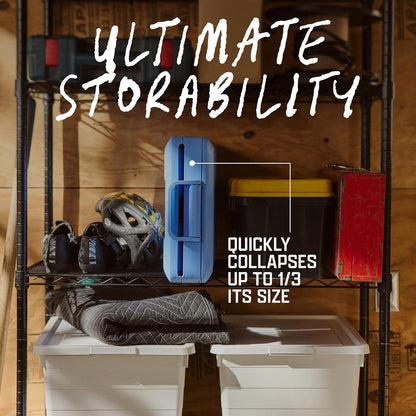 Snap N Go 35QT Collapsible Hard Cooler – Heavy-Duty Portable Ice Chest (Blue Sky)