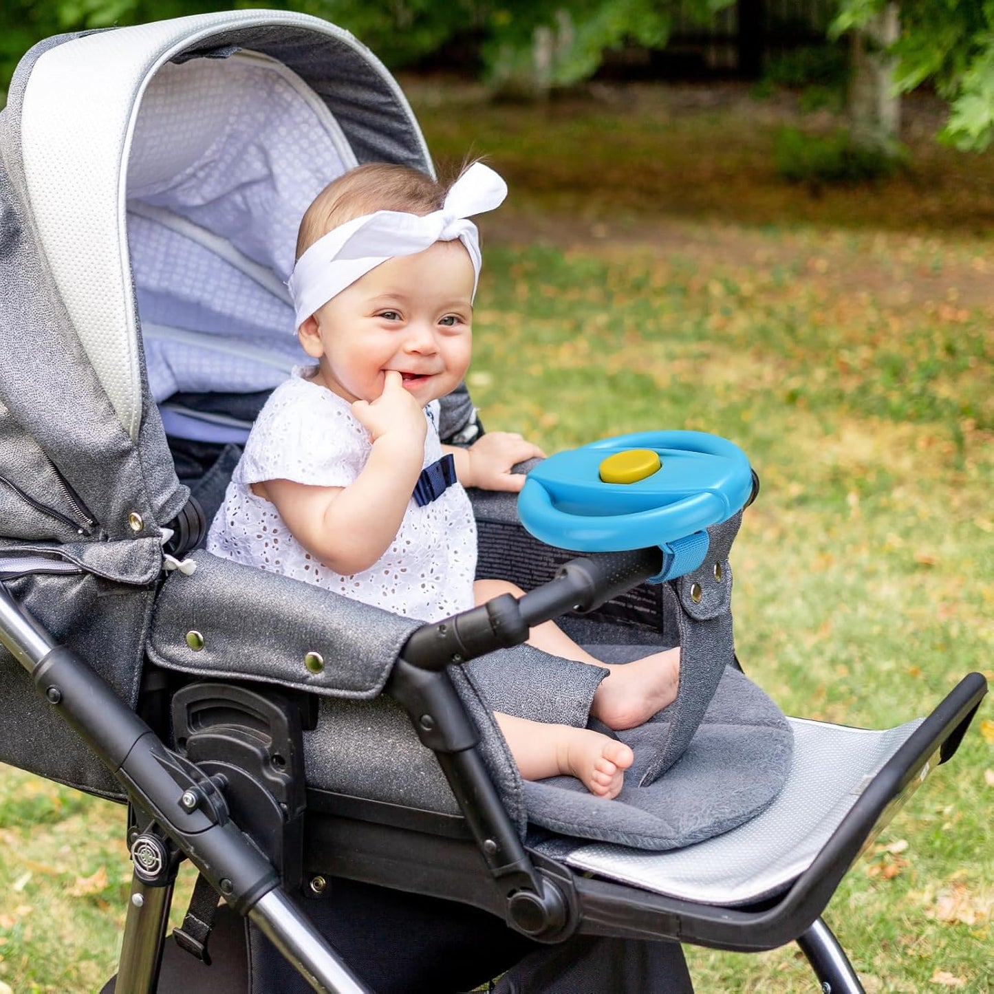 Accmor Pretend Driving Steering Wheel Toy – Universal Stroller & Cart Attachment