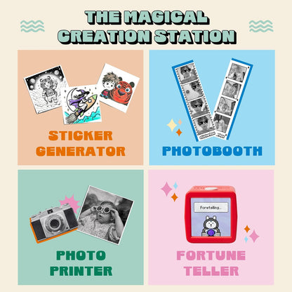 AI Voice Sticker Maker for Kids – Portable Thermal Printer Set