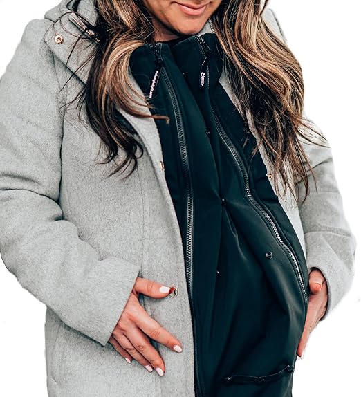 MakeMyBellyFit Universal Jacket Extender for Maternity & Babywearing, Fits Most Zippers, One-Size, Black