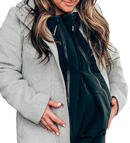 MakeMyBellyFit Universal Jacket Extender for Maternity & Babywearing, Fits Most Zippers, One-Size, Black