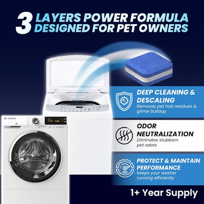Washing Machine Cleaner Pro Tablets for Pet Owners