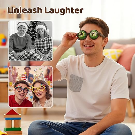 Funny Glasses with Winking Eye Mechanism