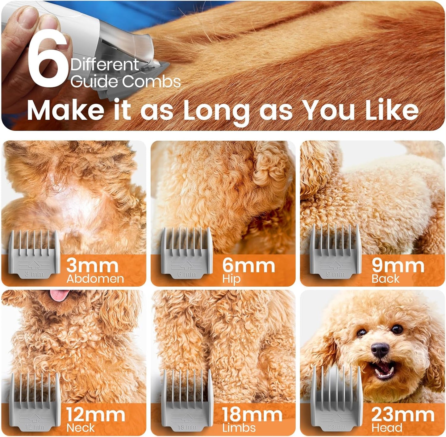 oneisall Dog Grooming Vacuum Kit – Pet Grooming Vacuum with Clipper & Nail Grinder, 1.5L Dust Cup, Deshedding Brush, 7-in-1 Shedding & Home Cleaning Tools (Blue)