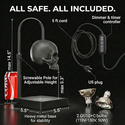 SkullGlow™ Gothic Candle Warmer Lamp