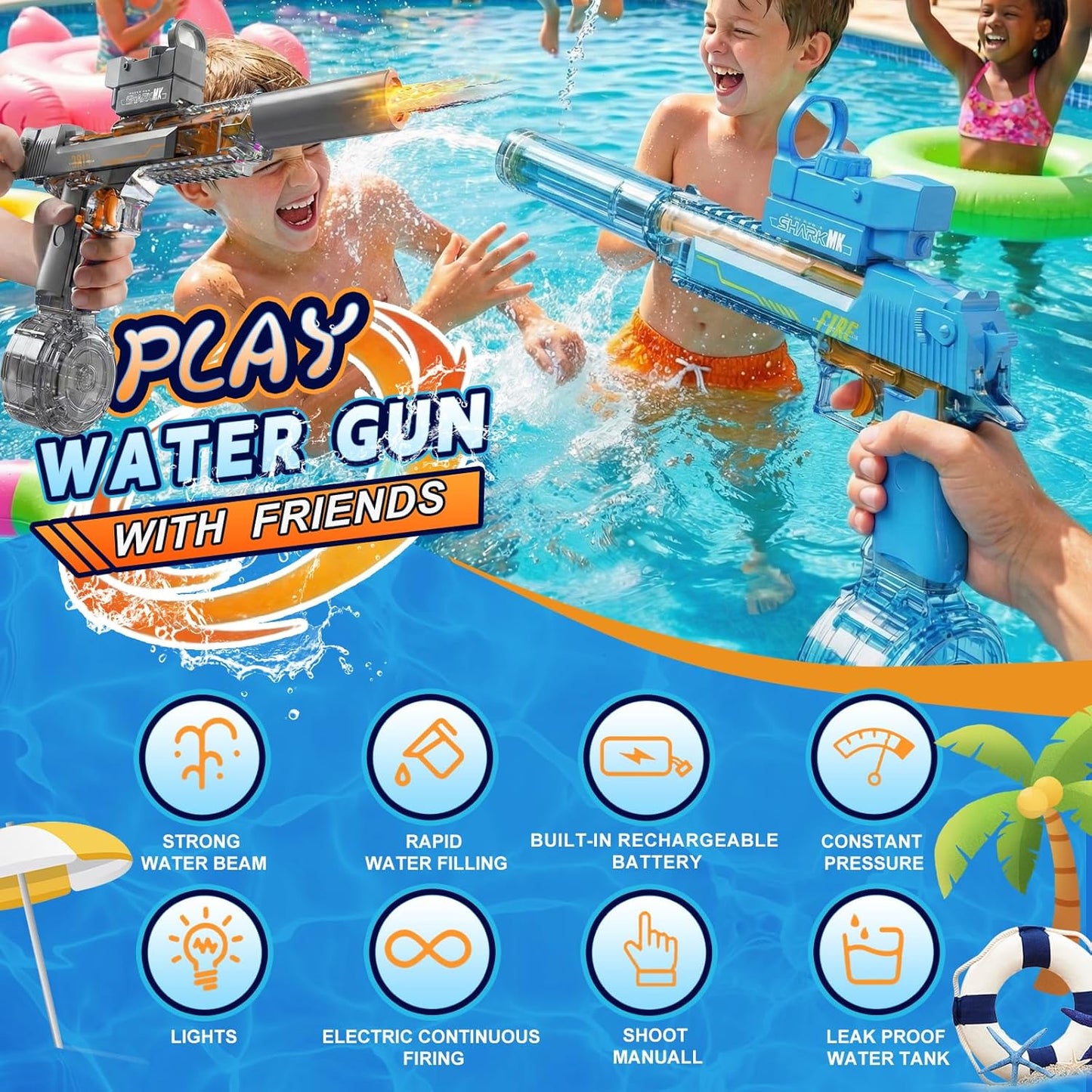 Electric Desert Eagle Water Gun