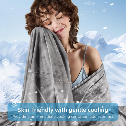 inhand Cooling Blanket Queen Size (90"x90"), Cooling Blankets for Hot Sleepers