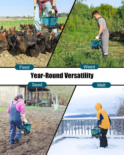 Cordless Salt Spreader for Makita 18V Battery – Handheld Lawn & Garden Fertilizer Spreader for Grass Seed, Fertilizer, Rock Salt & Ice Melt (Battery Not Included)