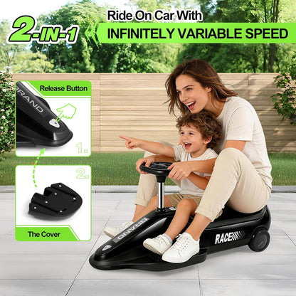 Kids Ride-On Go Kart with Vacuum Function – 12V Electric Car for Toddlers