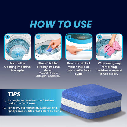 Washing Machine Cleaner Pro Tablets for Pet Owners