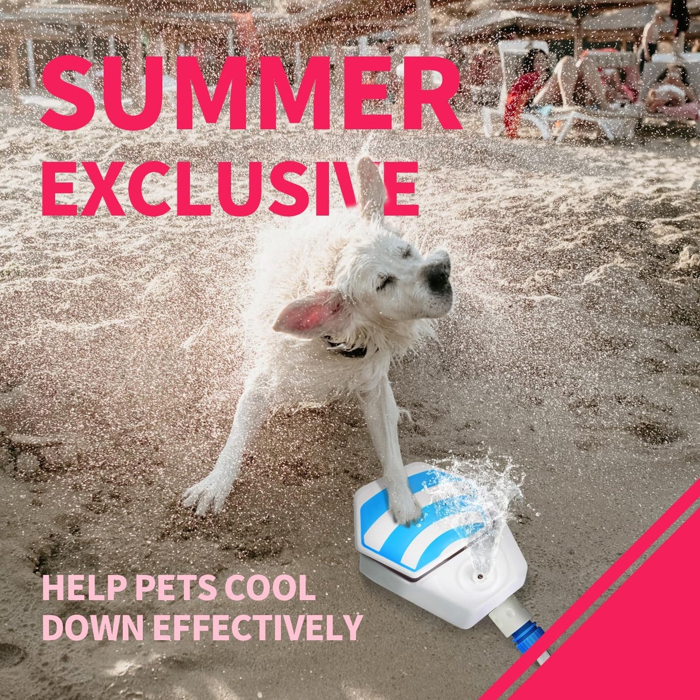 Paw Activated Dog Water Fountain – Outdoor Step-On Water Sprinkler for Dogs