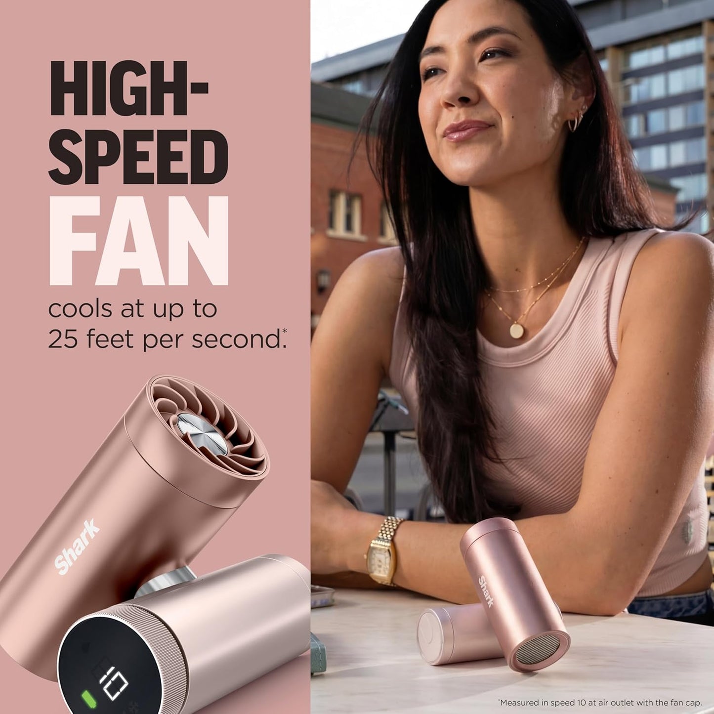 2-in-1 Portable Cooling Fan with Dry Mist Spray