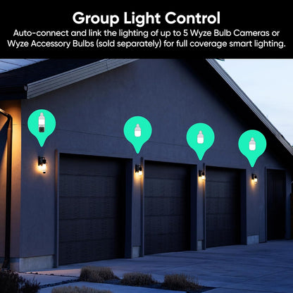 Bulb Cam Security Camera – 2K HD Smart Light Bulb Camera with Motion Detection & Night Vision