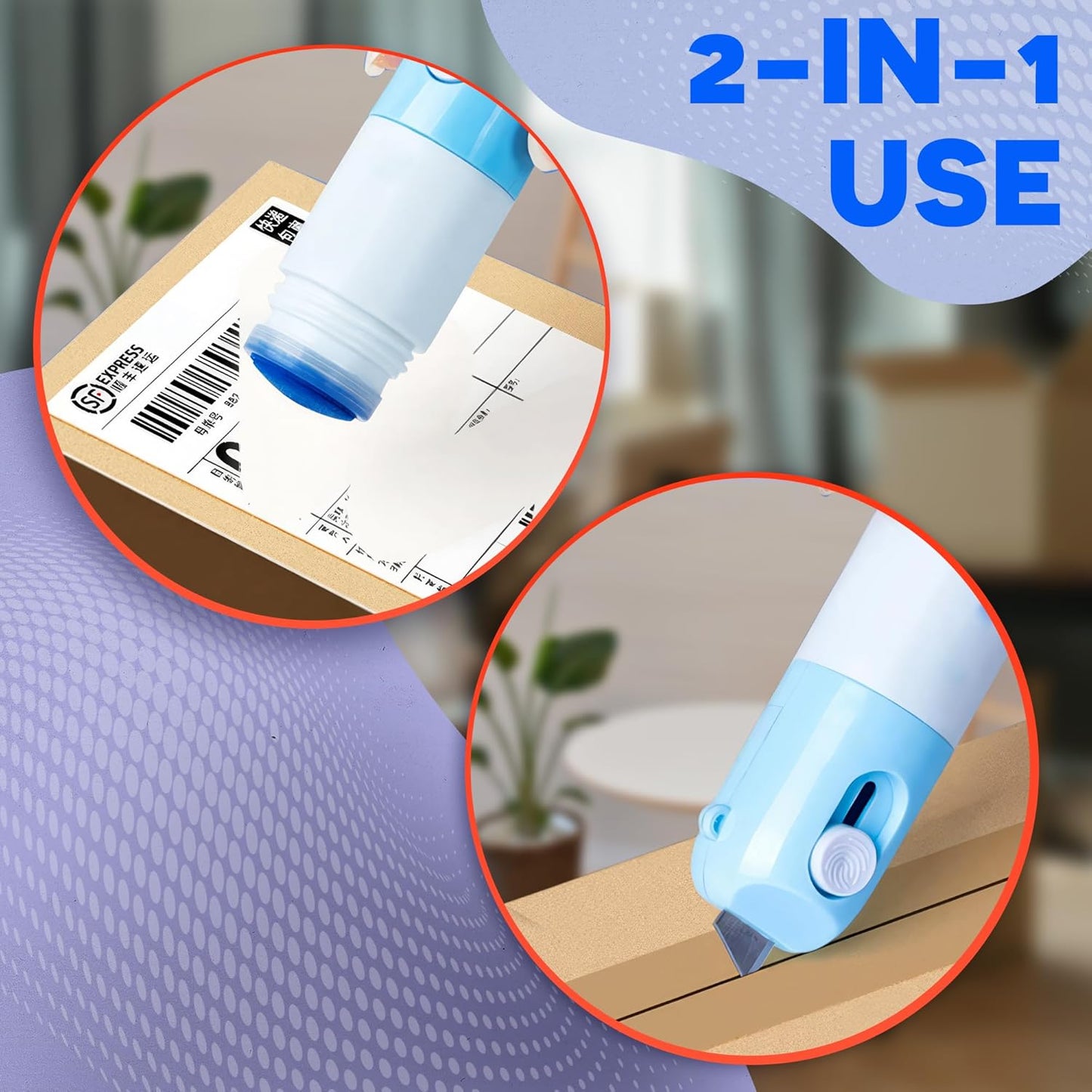 2PCS Thermal Paper Eraser Pen – 2-in-1 Privacy Marker with Mini Cutter