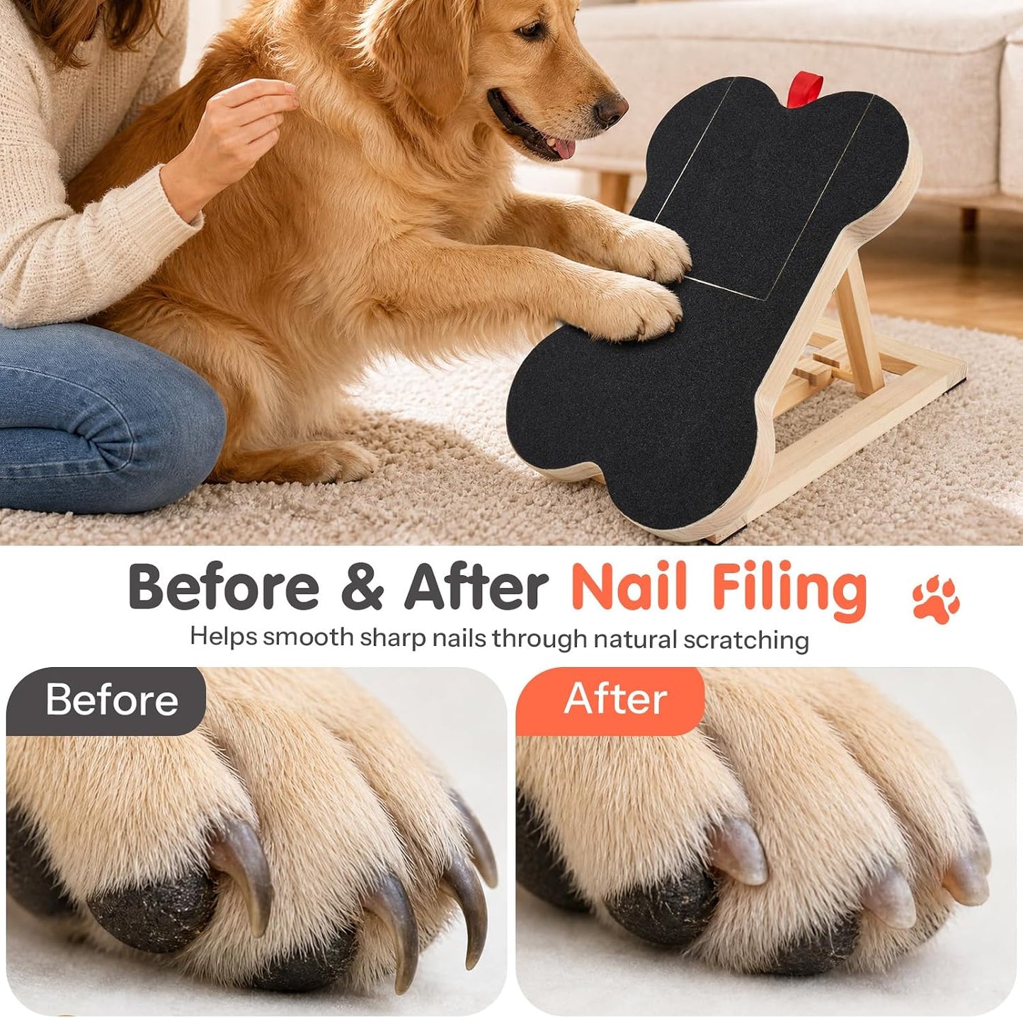 Dog Nail Scratch Board with Treat Dispenser