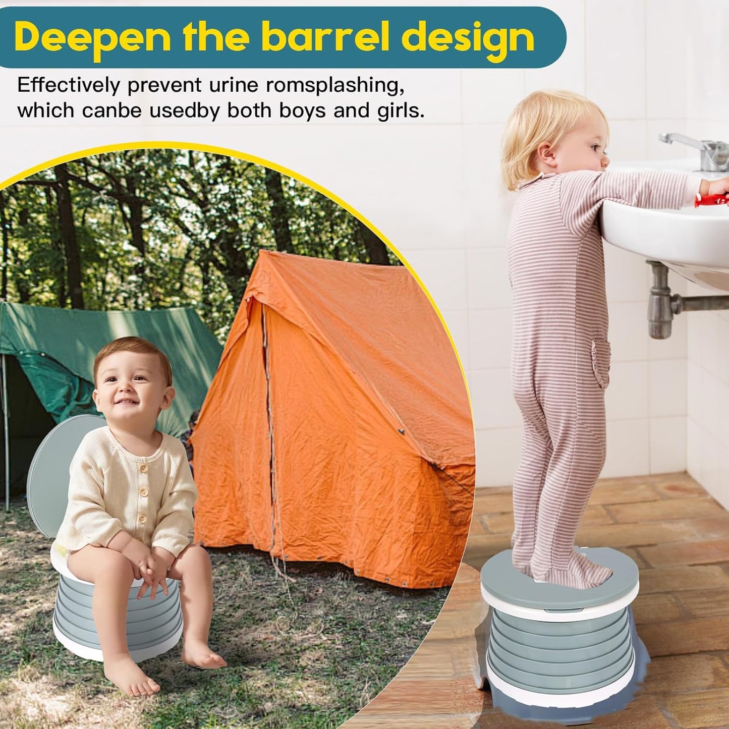 Portable Foldable Toddler Potty Seat – Travel Emergency Toilet for Kids (Pink)