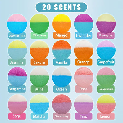 20 Pack Bath Bombs for Kids with Surprise Inside Bubble Bath Toys