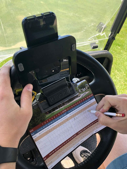 Golf Cart Steering Wheel Phone Mount/Scorecard Pro