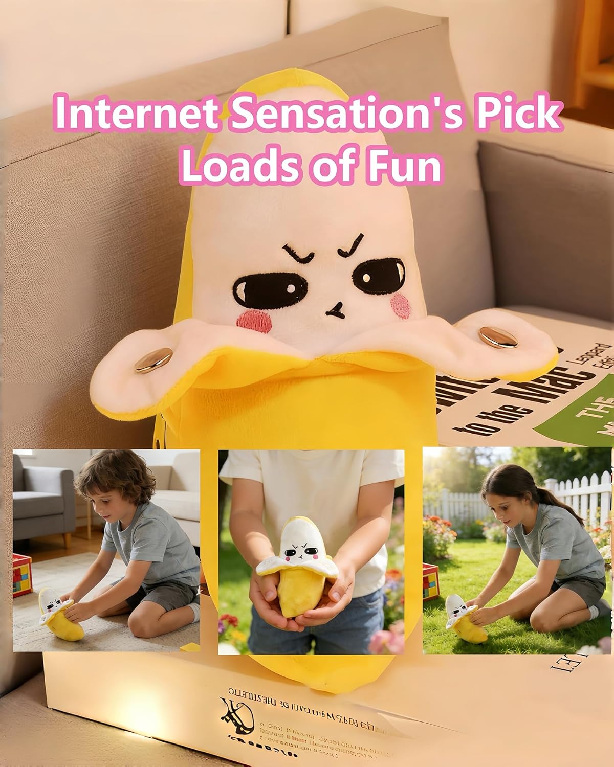 Baby Musical Sensory Toy – Interactive Plush Toy with Sounds & Music (Yellow Banana)