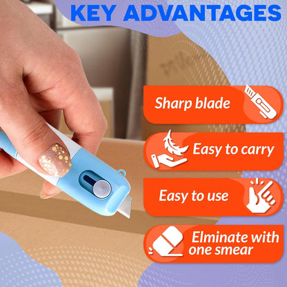 2PCS Thermal Paper Eraser Pen – 2-in-1 Privacy Marker with Mini Cutter