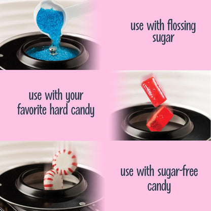 SweetSpin Cotton Candy Maker – Countertop Cotton Candy Machine with Reusable Cones & Sugar Scoop