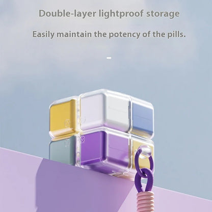 MediSort Pill Organizer™ – Portable Weekly Pill Organizer with Secure Compartments for Vitamins & Medication