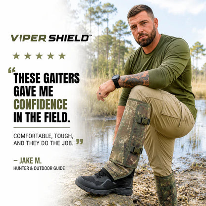 Snake Gaiters for Hunting & Hiking – Waterproof Snake Bite Protection Leg Guards