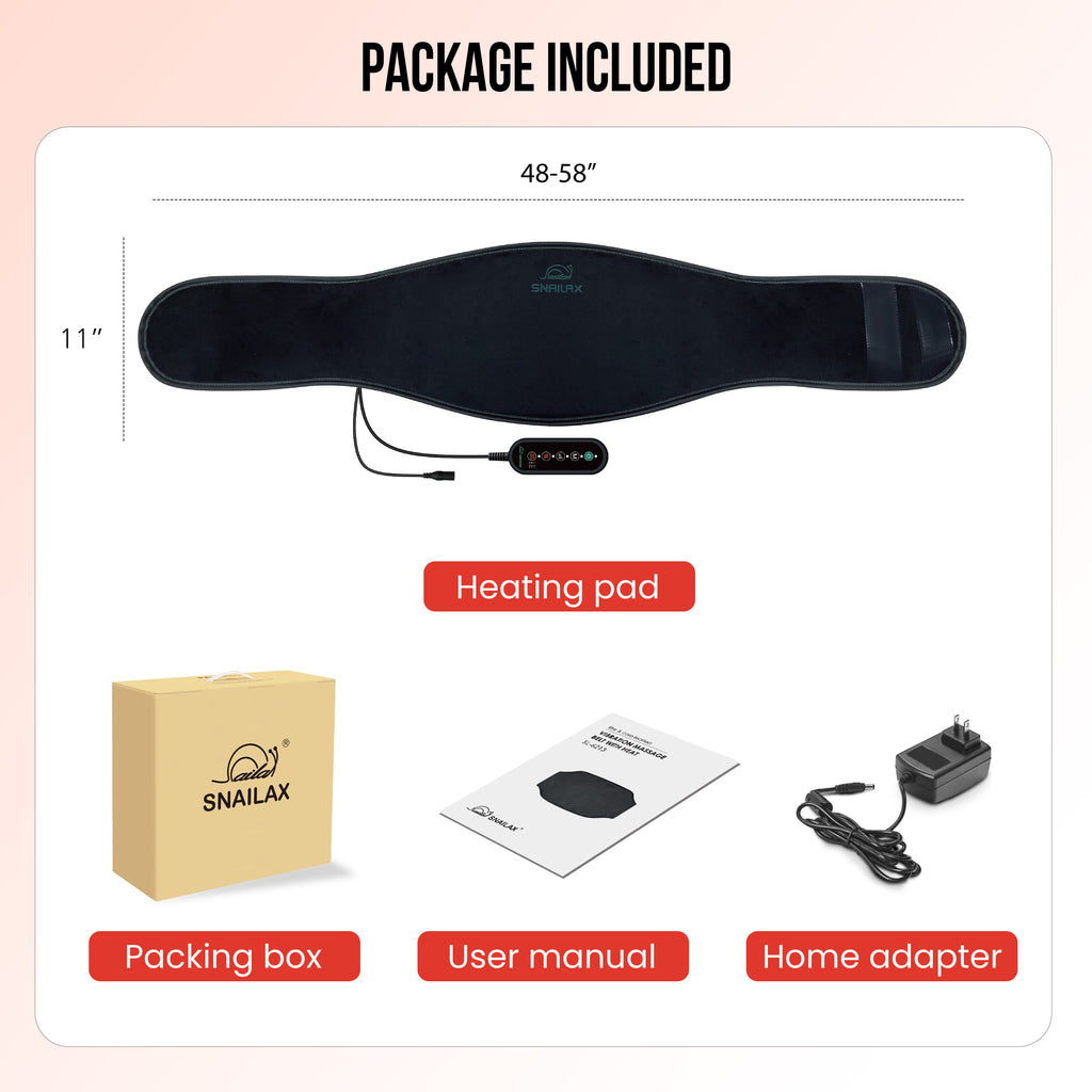 Vibration Massage Belt for Back Pain Relief with Heat