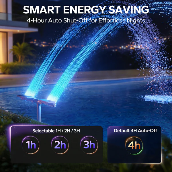 POOLHACKER Solar Pool Fountain Light for for Above & Inground Pools