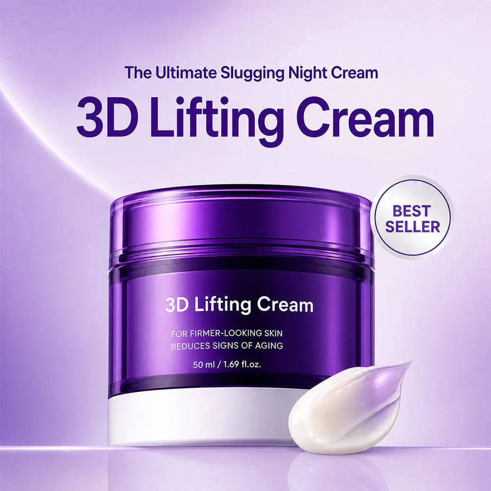3D Lifting Facial Night Cream – Advanced Korean Skin Care (1.7 fl oz)