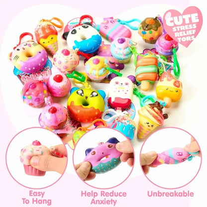 🔥Last Day 49% OFF - 💘🎁Valentine's Day 30pcs Cute Keychains with Card Exchange Gift for Kids