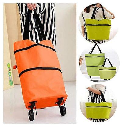 CarryCart  3-in-1 Foldable Rolling Shopping Bag