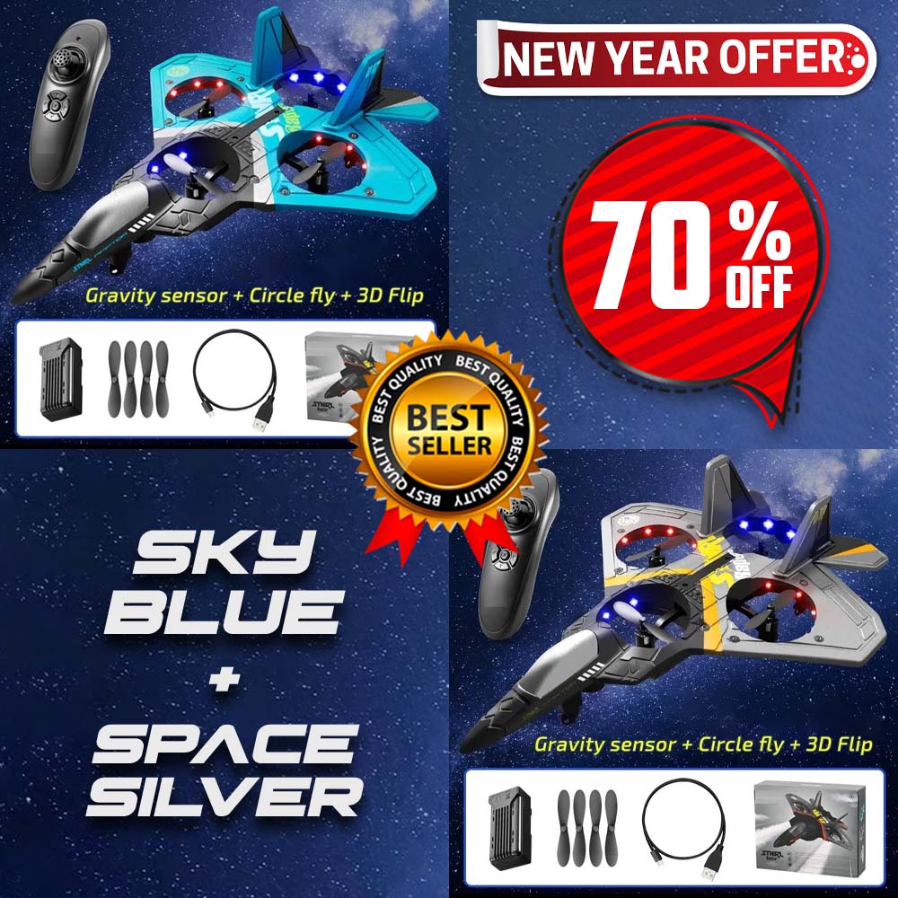 🌟NEW YEAR HOT SALE 50% OFF🎁 V17 Jet Fighter Stunt RC Airplane ✈️