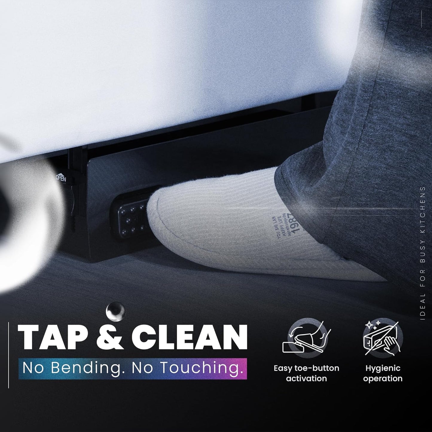 Under-Counter Toe Kick Automatic Vacuum System