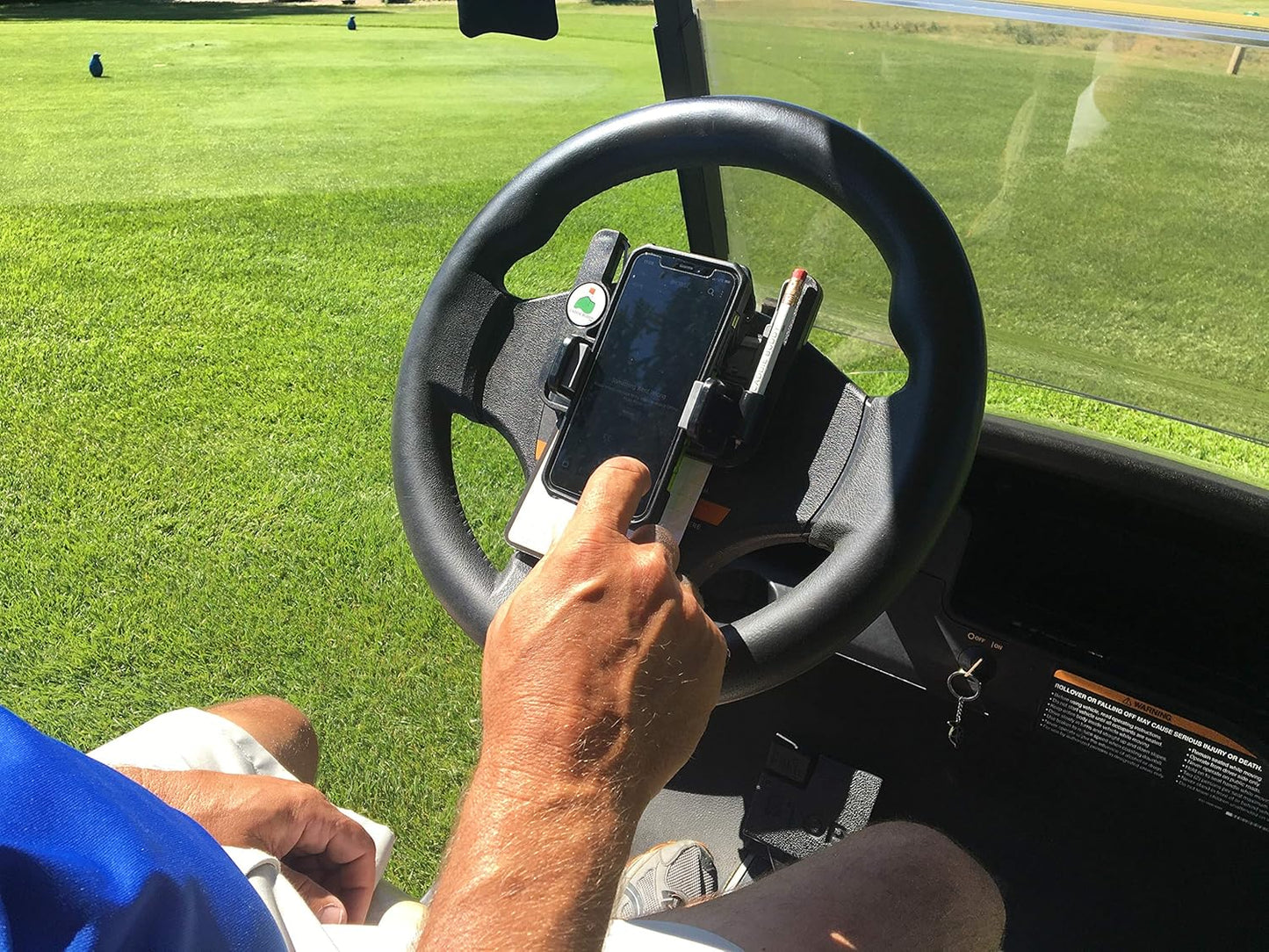 Golf Cart Steering Wheel Phone Mount/Scorecard Pro