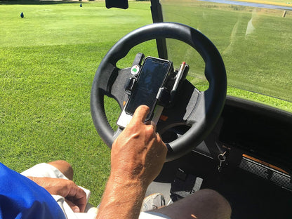 Golf Cart Steering Wheel Phone Mount/Scorecard Pro