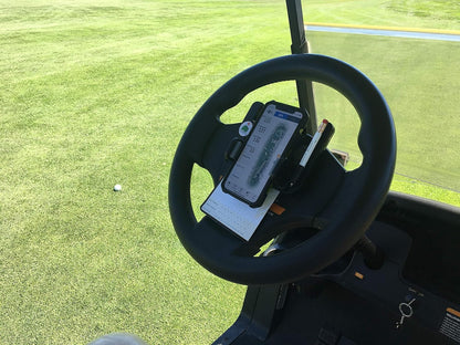 Golf Cart Steering Wheel Phone Mount/Scorecard Pro