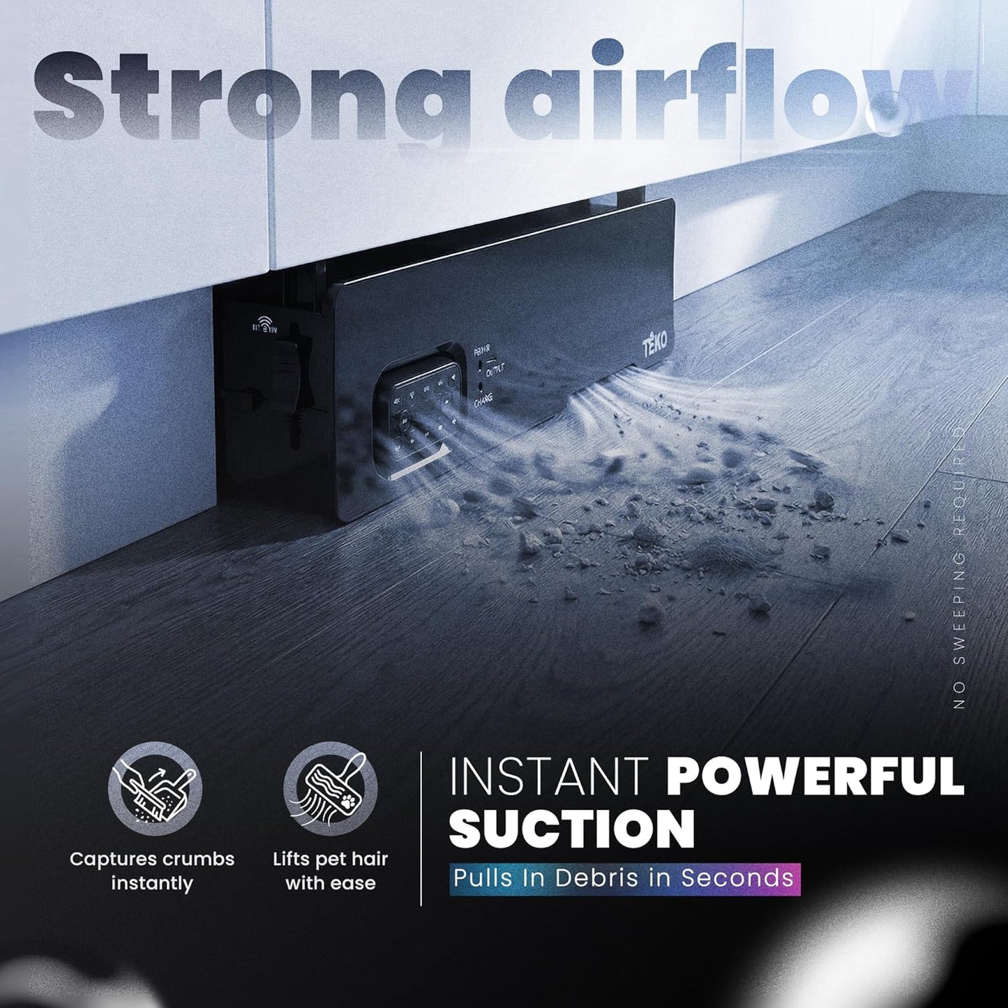 Under-Counter Toe Kick Automatic Vacuum System