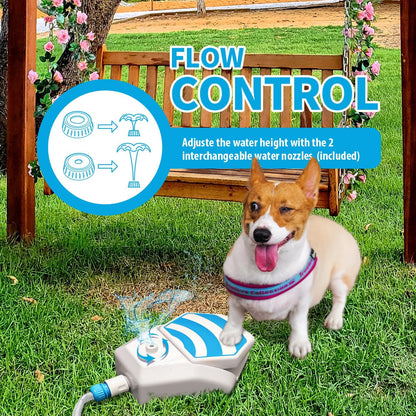 Paw Activated Dog Water Fountain – Outdoor Step-On Water Sprinkler for Dogs