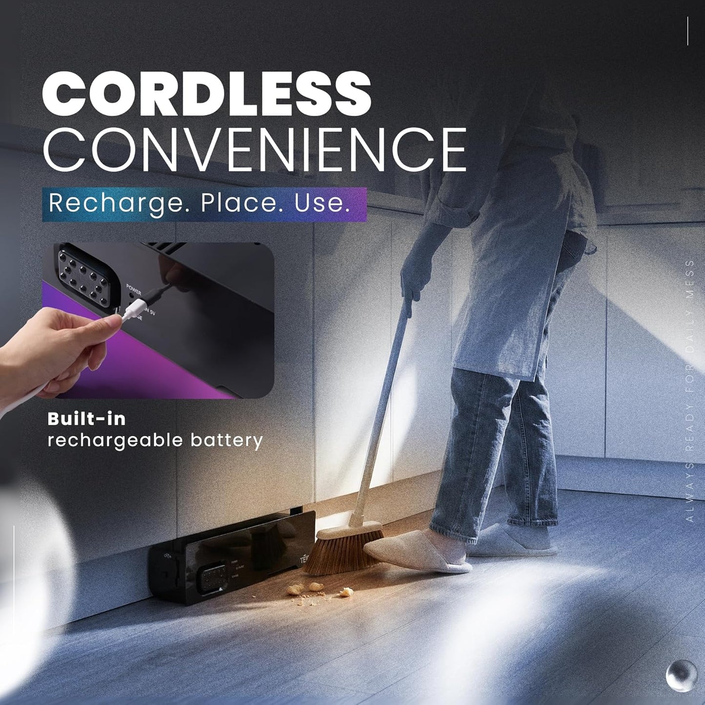 Under-Counter Toe Kick Automatic Vacuum System