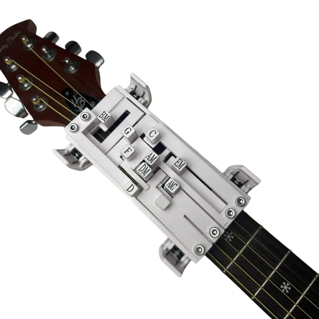 Guitar chord presser and learning assistant tool